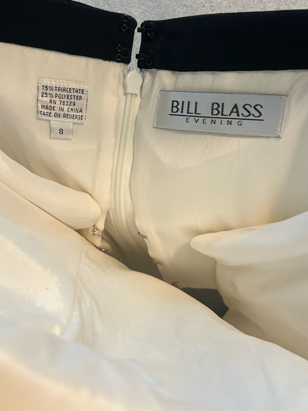 Rare VTG Bill Blass,Sculptural Bow,Corseted,Gala Couture Column Gown,EUC, Size 8 - Picture 6 of 10